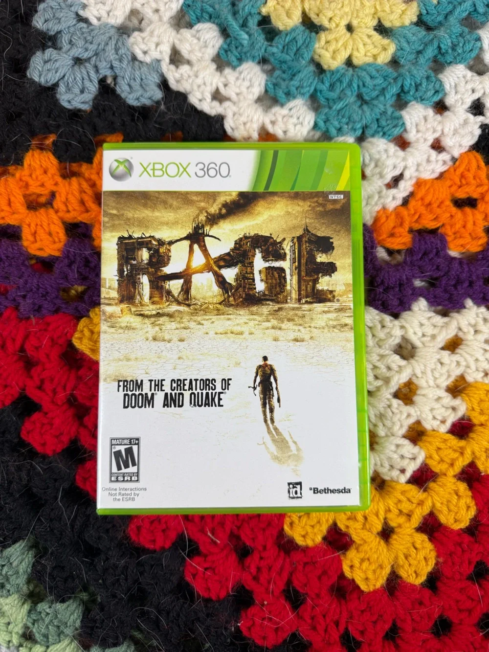 Microsoft Xbox 360 RAGE Game Case with Green Trim